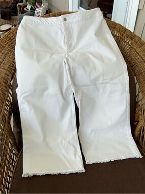 Joan Rivers White Wide Leg Jeans